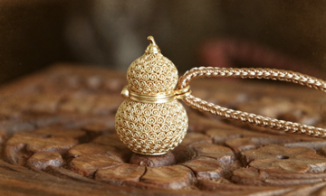 Vajra Realm 「Ancient Intangible Cultural Heritage Gold Filigree Gold‑Plated Gourd Pendant」 | Celestial Official Bestows Blessings